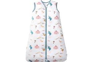 beeweed Baby Winter Sleeping Bag 2.5 Tog, 100% Cotton Toddler Sleep Sack with 2-Way Zipper, Unisex Babies' Sleeveless Wearable Blanket, 18-24 Months