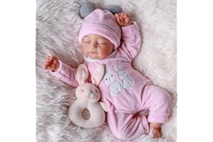 BABESIDE Reborn Baby Dolls - Connie 20-inches reborn baby Girl She has Fine Vinyl, Painted Hair, and Delicate Facial Painting, She’s Hand-made and Has a Soft Body for Girls's Gift