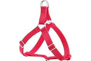 Plutus Pet Step In Dog Harness, Reflective, Adjustable, and Secure with Metal Buckles, Easy Walk Dog Harness for Puppy, Small, Medium and Large Dogs, Red, M
