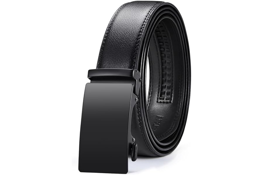 Vatan Men's Belt Leather Ratchet Belt for Men Dress Casual Every Day with Adjustable Buckle, Trim to Fit