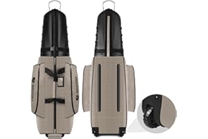 BROTOU Padded Golf Travel Bag with Reinforced Tank Wheels, Heavy Duty Waterproof & Anti-Abrasion Oxford Golf Travel Case, ABS Hard Shell Top Golf Flight Bag for Clubs, Shoes and Accessories