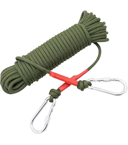 Corda Da Arrampicata 10mm - 10 Metri, Con Moschettoni, Per Roccia E Outdoor - Foto 10