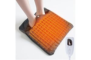 Olycism Heated Foot Warmer Electric 40 * 40, 24 Options Electric Foot Warmer - Overheating Protection Technology - Automatic Power Off, Foot Warmers for Men & Women, Feet Warmers