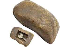 DUBBULON 2Pcs Stone Key Box - Fake Stone Feels And Looks Like A Real Stone | Waterproof Fake Rock Simulate Stone Key Case | High Simulation Stone Key Box | Hider Decoration Safe Holder Stone For Keys, Cash