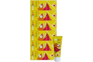 Betadent KIT 6 DENTIFRICIO JUNIOR 6+ FRAGOLA per bambini dai 6 anni. Formulazione naturale, antiplacca e anticarie. Equilibrato dosaggio di Sali di Fluoro alla concentrazione di 950 ppm F. 6x75ml