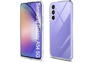 Facai Hülle für Samsung Galaxy A54 5G, Durchsichtig Anti-Vergilbung Ultra Dünn Weiche TPU Silikon Handyhülle, Stoßfest & Kratzfest &Fallschutz & rutschfest Schutzhülle, Anti Fingerabdruck Transparent