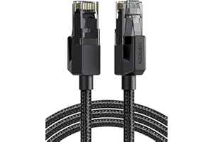 UGREEN Ethernet Cable 1M, High-Speed Gigabit Cat 6 Network Cable, POE 1000Mbps 250Mhz/s Braided Internet Cable RJ45 LAN Patch Cord Compatible with Router, Modem, Smart TV, PC & Laptop, PS5/PS4 Switch