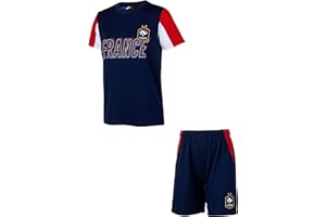 FFF Ensemble Maillot Short Enfant Collection Officielle Equipe de France de Football