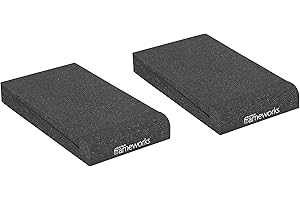 GATOR FRAMEWORKS – Coppia di Pad Isolanti in Schiuma per Monitor da Studio, Dimensioni 302x171x41 mm, Angolazione Regolabile, Compatibili con Monitor fino a 5"