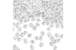 SZCXDKJ 200Pcs Clear Fake Crushed Ice Stoness, Fake Crystal Stones Ice Sparkly Stoness Fake Diamonds Plastic Ice Cubes Gems for Vase Fillers Table Decoration Wedding Display DIY Arts Crafts