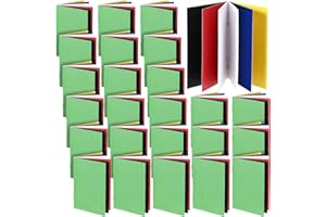 Motiskyy 24 Pcs Wordless Book Plan of Salvation Sunday School Gospel Tracts Gifts Christian Bible Tracts 6 Color Black White Red Blue Yellow Green Evangelism Salvation Spiritual Jesus Book