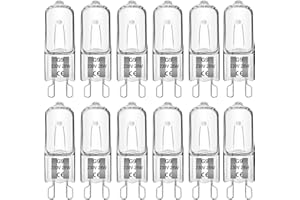Liuyife G9 28W Halogen Light Bulbs Dimmable, 2700K Warm White 230V, 370LM, No Flicker, G9 Capsule Bulb for Ceiling Bulb, Cabinet Light, Chandelier, Desk Light, 10 Pack