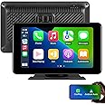 GTRUI 7" Wireless Car Stereo Apple Carplay & Android Auto, Portable Touchscreen GPS Navigation Receiver Mirror Link Bluetooth/AirPlay/Googel/Siri C7