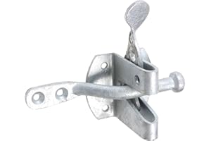 WHITE HINGE Galvanised Auto Gate Latch/Catch - Heavy Duty Self-Locking Garden/Outdoor Lock