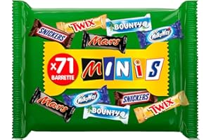 Mixed Snickers, Mars, Twix und weitere Mini Schokoriegel | Großpackung Schokolade | Party Mix | 71 Riegel | 1 x 1,4kg