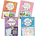 Colour by Numbers, Mazes, Look & Find, Spot the Difference - Set of 4 Activity Books for 3+ Years
