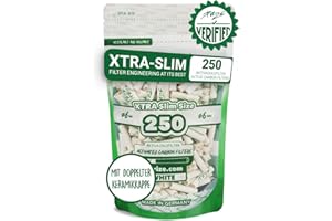 PURIZE® Beutel | 250 Xtra Slim Size Aktivkohlefilter Weiß