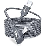 AkoaDa Kompatibel Oculus Link Kabel 6m, Link Kabel mit Signal Booster, 90 Grad Winkel High Speed Data Transfer&Fast Charging