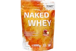 TNT TRUE NUTRITION TECHNOLOGY TNT Naked Whey Protein w proszku (1 kg) • Proszek białkowy z laktazą do shake, pieczenia i gotowania • Doskonała rozpuszczalność i pyszny smak (jabłko-cynamon)