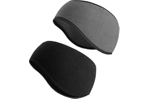 SAVITA 2 Pièces Headband Sport Bandeau Hiver Cache Oreille Anti Transpiration pour Running,Homme, Femme