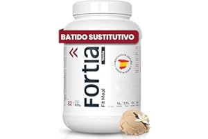 FORTIA INERSIS FORTIA Batidos Sustitutivos De Comida Alto En Proteínas Solo 140 Kcal | Batido Sustitutivo Adelgazar Alto En Vitaminas | Batido Saciante | Batido Sin Gluten 920 g (920 g, Vainilla)
