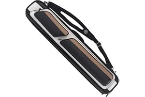LUCASI Tournament Pro 4x8 Pool Cue Case - Holds 4 Cues + Jump Break, Extensions, Extra Shaft & More