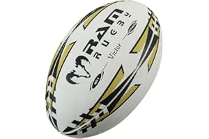 RAM RUGBY Rugby Ball - Victor 2.0 Elite Match Rugby Bälle – Mit Evolution Rubber Technology - 4-Schicht-Konstruktion - 3D-Griff für das ganze Jahr über überlegene Handhabung und Passkontrolle – Größen 5 & 4
