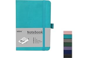 Mlife A6 Small Journal Notebook, Lined Pocket Notebook with Pen Holder, Hardback, 192 Pages, 3.9 inches * 5.5 inches - for Women and Men (Pastel Aqua Marine)