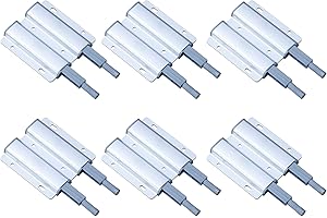 LOOTICH Versión Doble Push to Open Pestillos de Resorte de Acero Pargo Primavera con Cierre a Presión con Acabado en Níquel Automático Capturas para Puerta de Muebles Armario de Cocina 6PCS