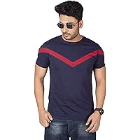 Veirdo Men's Half Sleeve Round Neck Cotton T-Shirt