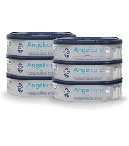 Recharge Pour Poubelle à Couches - 9 Pièces (8 Sacs + 1 Cassette) Grande Capacité 4.5M - Compatible AngelCare, Litter Locker II