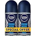 NIVEA, MEN, Deodorant, Fresh Active, Roll-On, 2 x 50 ml