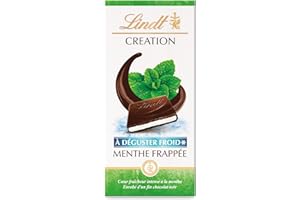 Lindt - Tablette CRÉATION Menthe Frappée - Chocolat Noir, 150g