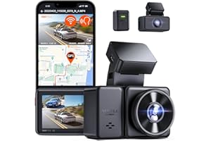 VANTRUE E2 Dash Cam Front and Rear 2.7K+2.7K, 5G WiFi GPS Dashcam for Car Voice Control, Car Camera 15s Pre-record Parking Mode, 160 Dashboard Camera WDR STARVIS Night Vision G-Sensor, 512GB Max