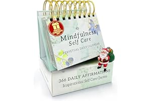 MESMOS 366 Daily Self Care Quotes Mindfulness Perpetual Calendar, Cute Office Desk Decor Women, Desk Decorations Accessories for Women Office, Motivational & Inspirational Teacher Appreciation Gifts
