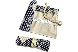 DOITEM Custodia con Astuccio in Tela, 48 72 buche Colorate portarotolo Porta Rotolo per Artista, Scuola, Ufficio e Animale Ufficio