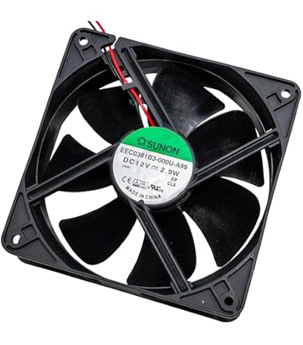 SUNON 120mm PC-Lüfter 12V Mit Filterabdeckung – 234 M³/h Luftstrom, Leise 48 DBA Für Gehäusekühlung
