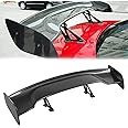 Rear Trunk Spoiler Kit, Universal Carbon Fiber Style Trunk GT Rear Racing Spoiler Wing with Mounting Tool for GT Style for Sedan Car