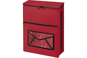 ANNMORE Attrape-lettres en feutre rouge pour portes en UPVC, verre, bois et métal, cage de boîte aux lettres intérieure, autocollant ou à suspendre sur des crochets à vis, cadeau de Pâques pour sœurs