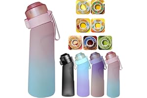 FIENZA Air Gourde Up Bouteille 650ML Avec 7 sul Saveur Gout Pods, Air Bouteille Up d'eau Parfumée Tritan Sans BPA Avec Paille 0 Sucres et Tasse d'eau