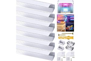 LED-aluminiumkanalprofil för upp till 16 mm remsor, U-formlist, aluminiumprofil, skena, remsa, diffusor med mjölkvitt lock, h