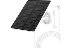 Solarmodul für Ring Kamera,GuKKK 5W Kamera Solarpanel kompatibel mit Ring Spotlight Cam/Pro/Plus Akku & Stick Up Cam/Pro Akku mit Barrel Plug 4m Ladekabel IP65 Wasserdicht Solar Ladegerät (1)