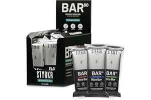 Energy Bars by Styrkr - Pack of 12 Rice Bars for Cycling & Running - Mixed Flavours Pack - Approved by Endurance Athletes - 50g of Carbs via Advanced Dual-Carb Formulation - BAR50-12x Pack