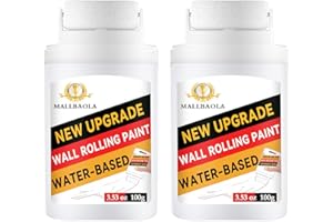 MALLBAOLA Pintura Pared Blanca, Rodillo Pintura Pared, Kit Portátil de Pintura Pared Blanca, Pintura Rodillo de Secado Rápido y a Base de Agua, Pintura Blanca para Cubrir Graffiti y Manchas (Paquete de 2)