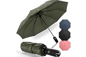 Regenschirm sturmfest I 3 Größen Ø 95cm, Ø 100cm, Ø 105cm I Taschenschirm leicht I Regenschirm klein für Reise und Alltag I Taschenschirm automatik auf und zu I Für Damen und Herren I Drytogo