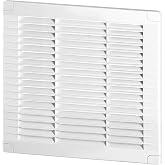 Miratic Square Ventilation Grille with Locking Plugs &ndash; ABS White &ndash; Easy Installation
