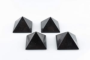 SN NATURSTEIN UG - Pyramides de Shungit Polies | Pierre Précieuse de Carélie - 5 cm x 4