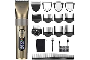 Hatteker Tondeuse à Barbe Pour Hommes Tondeuse Professionnelle Sans Fil Tondeuse à Cheveux Tondeuse à Cheveux Rasoir DéTails Tondeuse Pour Hommes ImperméAble 4 En 1