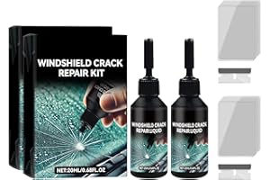 Kouamor Kit de reparación de parabrisas de 1/2/3 botellas, removedor de arañazos de vidrio, kit de reparación de virutas de parabrisas, kit de reparación de vidrio, kit de reparación de parabrisas,