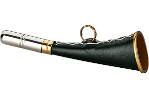 K&S WILDKAMERAS Signalhorn Jagdhorn Rufhorn Nebelhorn 16cm 21cm 25cm Jagd Boot aus Messing, Grün, Golden (Grün, 16 cm)